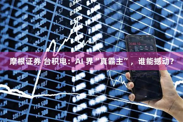 摩根证券 台积电：AI 界“真霸主”，谁能撼动？