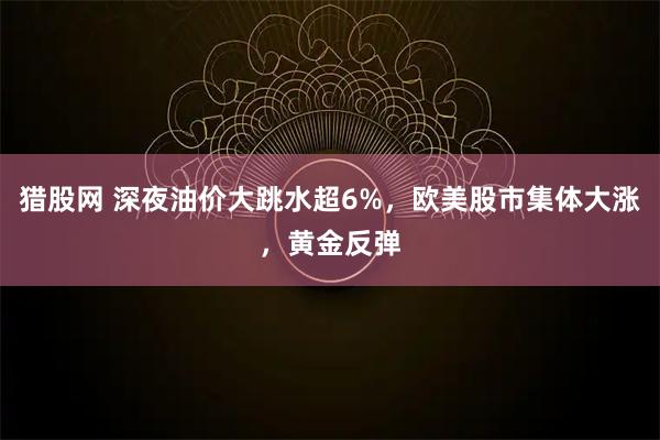 猎股网 深夜油价大跳水超6%，欧美股市集体大涨，黄金反弹